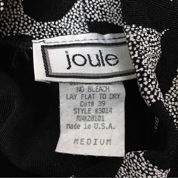 VINTAGE Joule Mini Dress 90s Floral Mod Retro Mock Neck Stretchy Size Medium - Picture 7 of 9